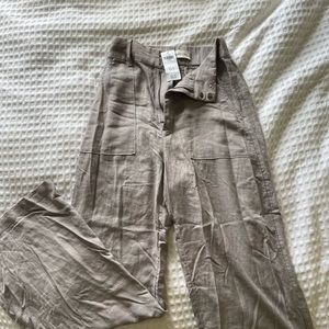 Abercrombie grey tailored linen pants